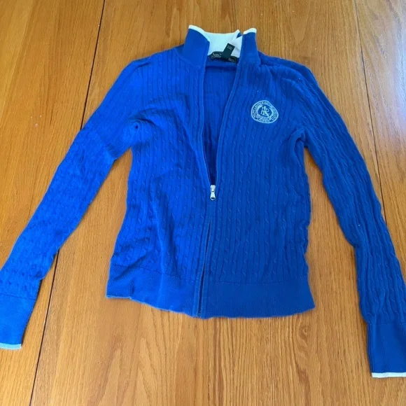 Ralph Laurn Athletic Zip-Up Sweater - Picture 2 of 8